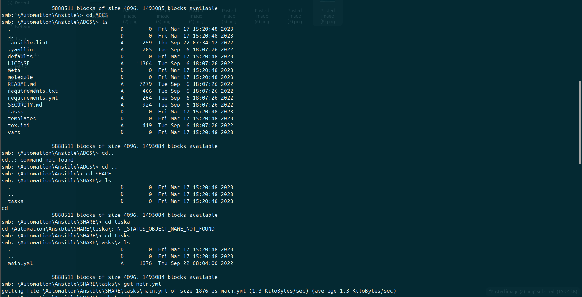 Development share — Ansible folder structure