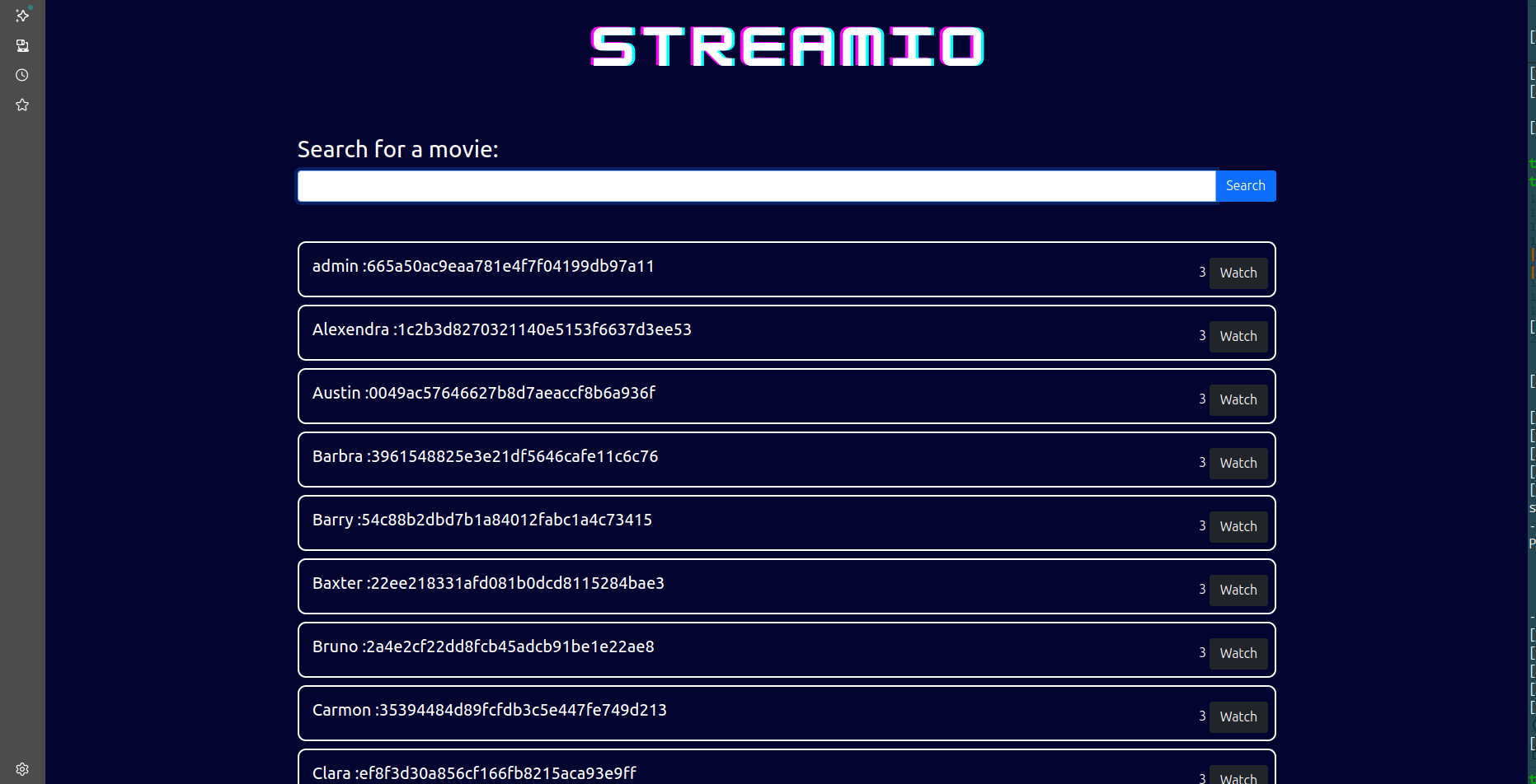 StreamIO — UNION SQLi credential dump